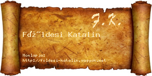Földesi Katalin névjegykártya